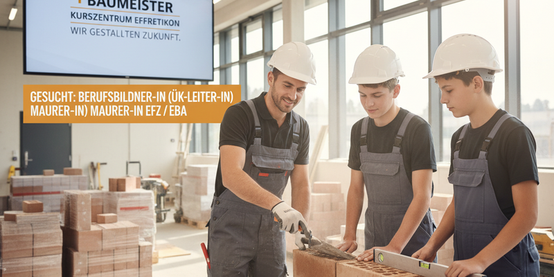 Gesucht: Berufsbildner/-in (üK-Leiter/-in) 80–100 % für den Beruf Maurer/-in EFZ und EBA